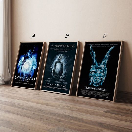 Donnie Darko Classic Movie Poster, High Quality Canvas Print Art Posters, Gift for her, Gift for Him, Unframed