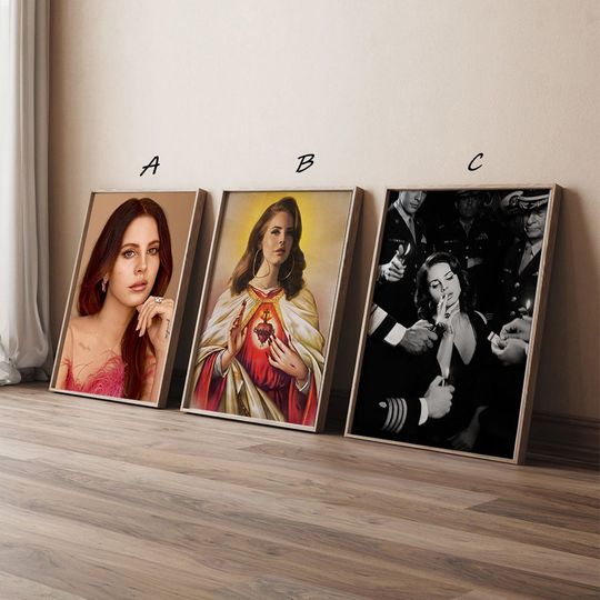 Lana Del Rey Music Poster, High Quality Canvas Print Art Posters, Gift for her, Gift for Him, Unframed