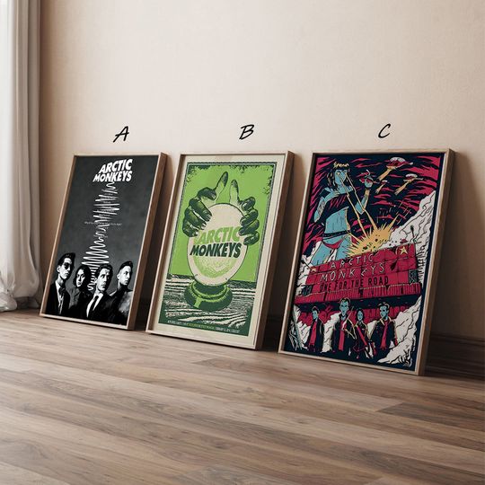 Arctic Monkeys Concert Music Poster, High Quality Canvas Print Art Posters, Gift for her, Gift for Him, Unframed