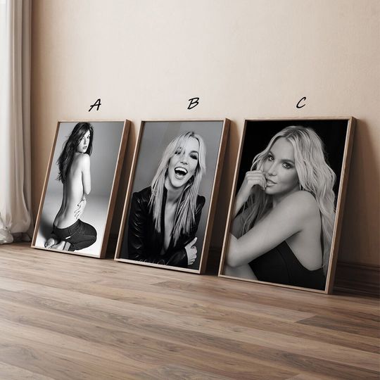 Britney Spears Music Celebrity Poster, High Quality Canvas Print Art Posters, Gift for her, Gift for Him, Unframed