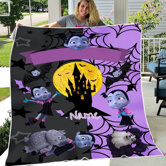 Disney Vampirina Blanket  Flannel Couch Nap Blanket Bedding Valentine's  Bedroom Birthday Child Gift