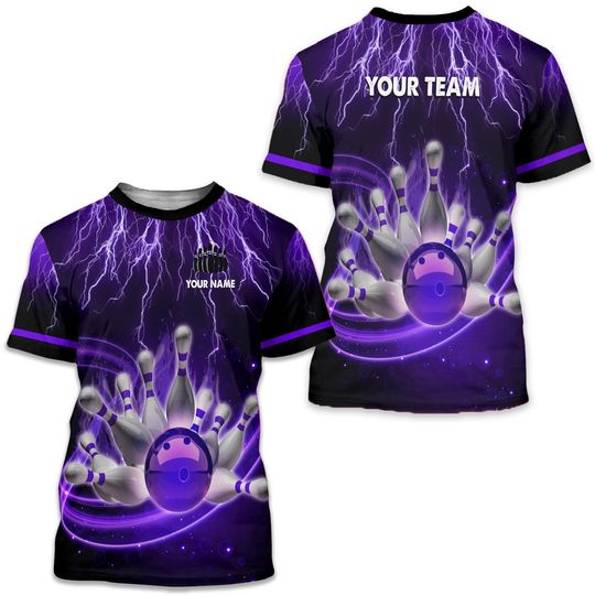 Personalized Name Bowling Shirts for Men and Women 3D, Bowling Shirts