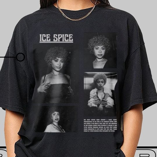 Ice Spice Shirt, Vintage Rap Tee Ice Spice, Hip Hop Graphic Print T-Shirt, Merch T Shirt Ice Spice Munch