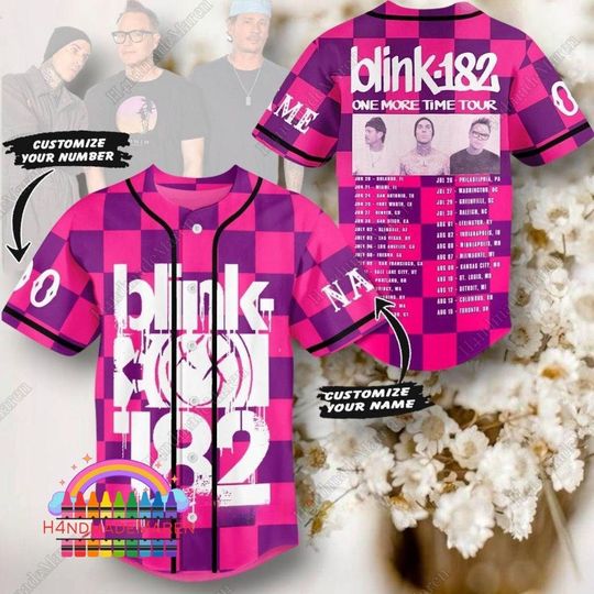 B182 Baseball Jersey, B182 Shirt, Rock Band Jersey Shirt, B182 Jersey Shirt, Rock And Roll Shirt, B182 Tour Merch