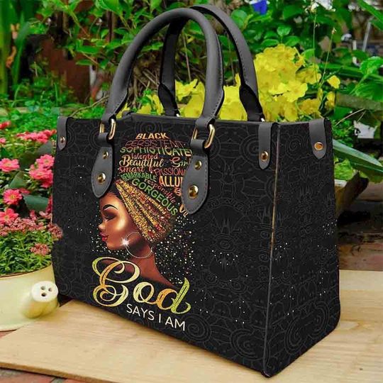 Vintage God Says You Are African Leather Handbag, Afican Handbag, God Leather Bag,Travel handbag,Teacher Handbag,Vintage Bags