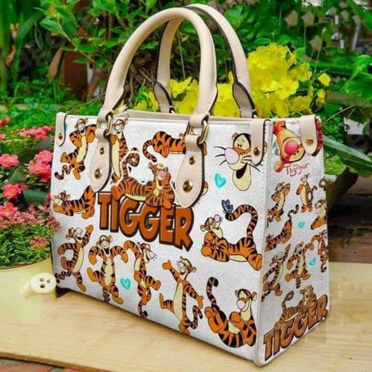 Tigger Leather Handbag, Women Tigger Handbag,3D Tigger Bag,Love Disney ,Disney Handbag,Handmade Bag