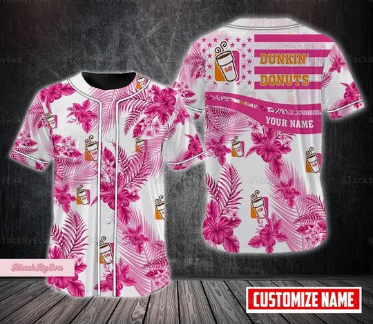 Dunkin Donut Shirt, Dunkin Donut Baseball Shirt, Dunkin Donut Jersey Shirt, Custom Name Shirt, Dunkin Donut TShirt, Men Jersey