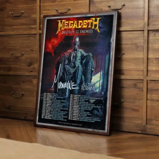 Megadeth Destroy All Enemies Tour 2024 poster, Gift Poster