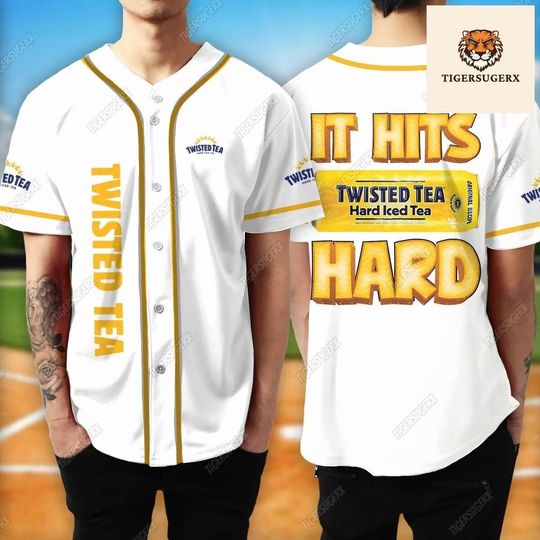 Twisted Tea Jersey, Hard Iced Tea Shirt, Twisted Tea Baseball Shirt, Baseball Team Outfit, Twisted Tea Baseball Jersey, Shirt For Men