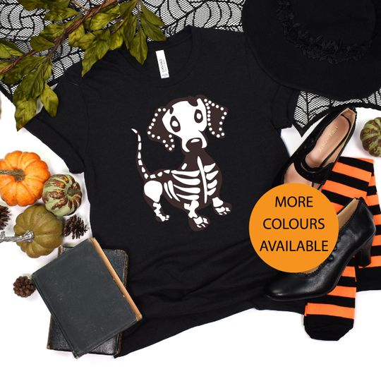 Dachshund T-Shirt, Halloween T-Shirt, Halloween T-Shirt With Sausage Dog
