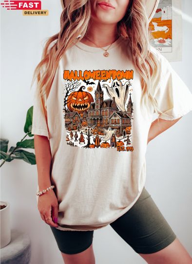 Comfort Colors Halloweentown University Shirt, Vintage Halloween Shirt