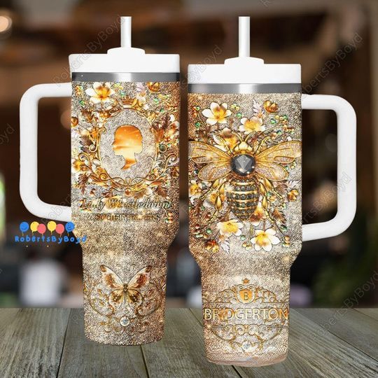 Halloween Bridgerton Lady Whistledown Tumbler, Bridgerton Tumbler 40oz, Spill The Tea Tumbler Cup, Lady Whistledown Cup, Gift For Her
