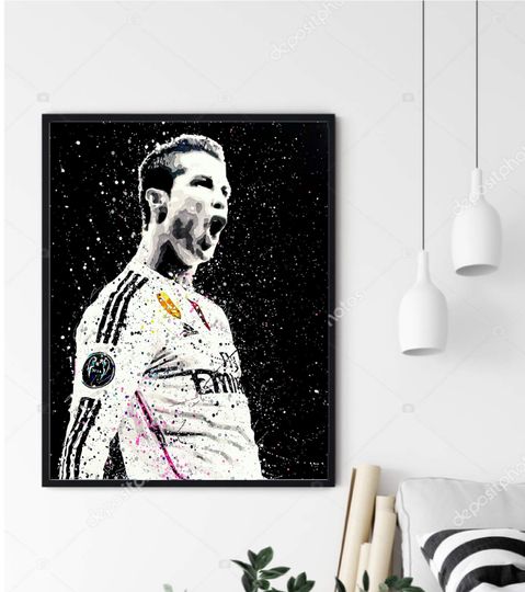 Cristiano Ronaldo Poster - Hand Painted Art Prints - Poster - Gift
