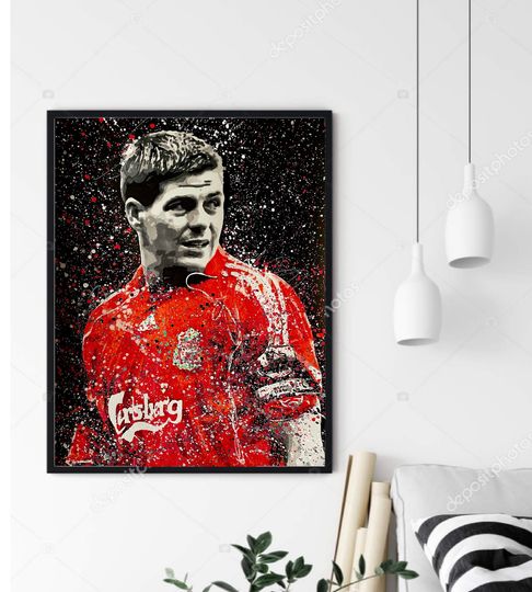 Steven Gerrard Poster - Hand Painted Art Prints - Poster - Gift