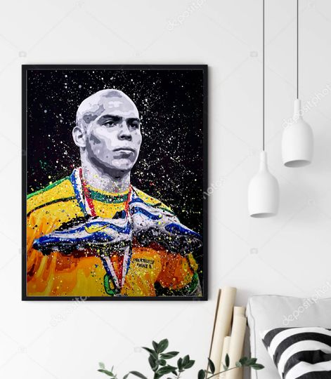 Ronaldo R9 Poster - Hand Painted Art Prints - Poster - Gift