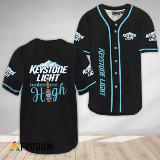Custom Name Keystone Light Make Me High Baseball Jersey Shirt
