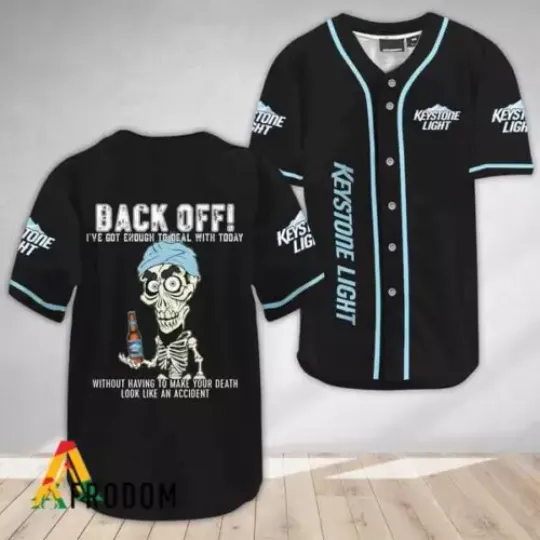 Custom Name Achmed Back Off With Keystone Light Baseball Jersey Shirt