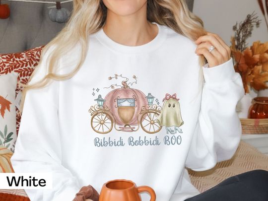 Bibbidi Bobbidi Boo Sweatshirt, Cute Halloween Sweatshirt, Disney Ghost