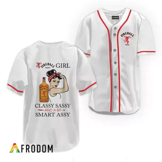 Fireball Classy Sassy And A Bit Smart Assy Printed Baseball Shirt