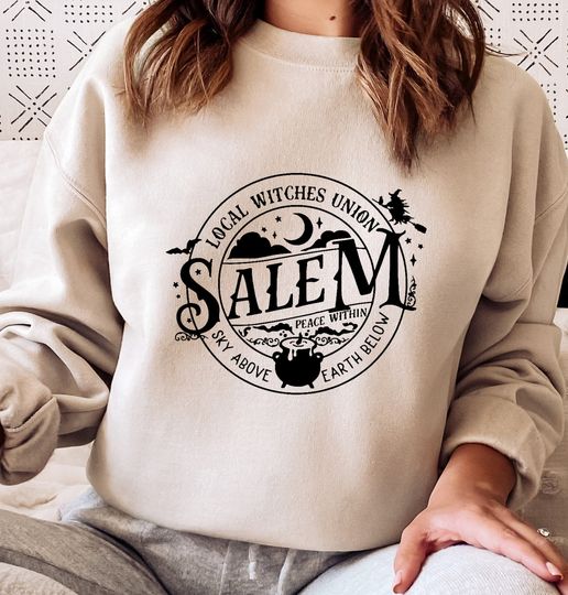 ocal Witches Union Salem Sweatshirt, Halloween pullover, Geschenk fr Halloween