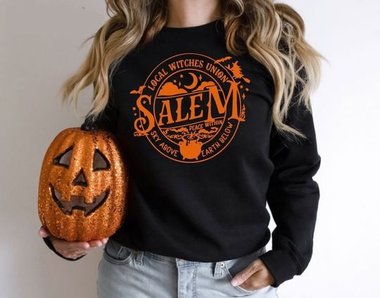 Local Witches Union Salem Halloween  Sweatshirt, Halloween Costume Gift for Friends