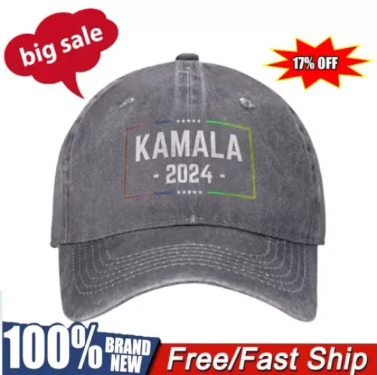 Kamala Harris for President Hat (Embroidered Baseball Cap) 2024 Election Hat