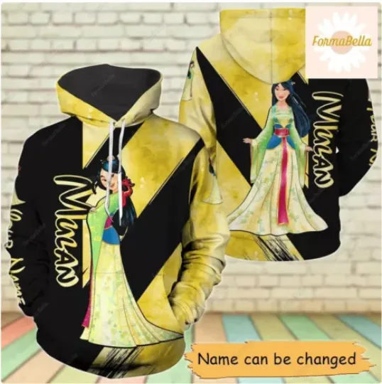 Disney Mulan 3D HOODIE  Christmas Gift Halloween