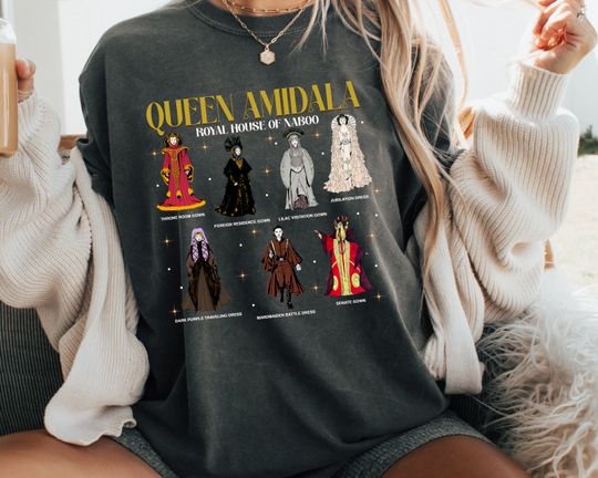 Star Wars Queen Amidala T-Shirt, Textbook Poster Tee, Disneyland, WDW, Family Matching, Galaxy's Edge