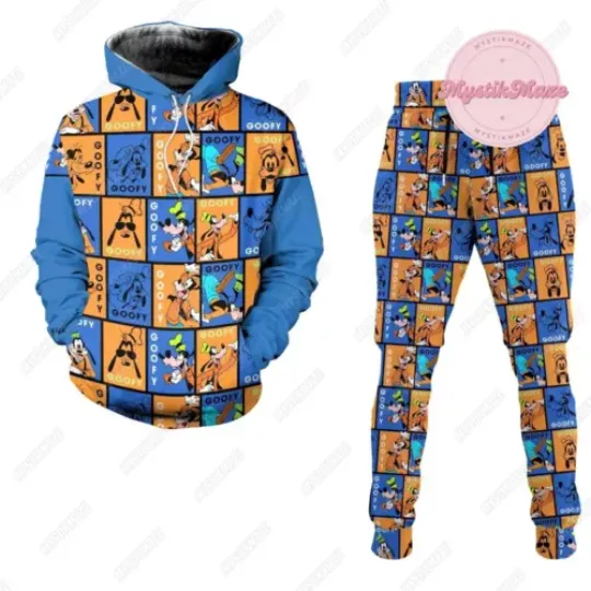 Goofy Disney 3D HOODIE Joggers Halloween Gift Christmas Gift