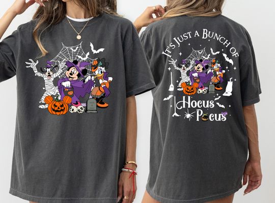 It's Just A Bunch Of Hocus Pocus Shirt, Halloween Shirt, Disney Halloween Hocus Pocus Shirt, Mickey And Friends, Disney Witch