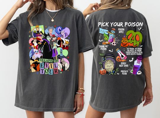 Villains Pick Your Poison Shirt,Magic Kingdom Villains shirt,Maleficient Evil Tour Shirt,Disney Villains Shirt,Bad Witches,Disney Evil Queen