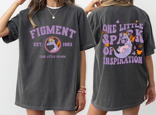 One Little Spark Shirt, Figment Shirt, Purple Dragon Shirt, Figment Epcot Shirt, Disney World Shirt, Disney Figment Shirt