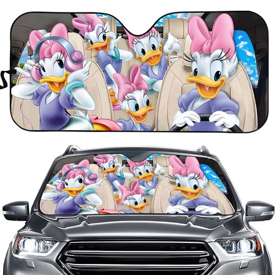 Daisy Duck Auto Sun Shade, Disney Character Car Windshield