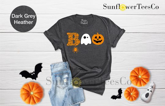 Halloween Boo Shirt, Halloween Ghost Shirt, Halloween Pumpkin Shirt, Kids Halloween Shirt, Spider Halloween Shirt, Toddler Halloween Shirt