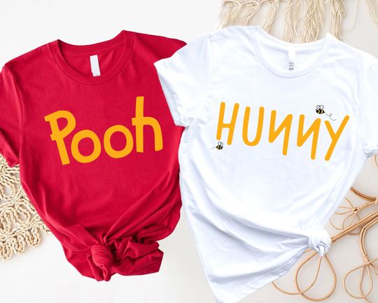 Winnie The Pooh Matching Couple Shirts, Valentines Day Shirt, Disney Honeymoon Shirt