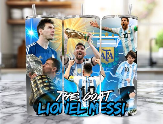 Lionel Messi Wrap| Argentina Soccer Wrap|Messi Fans| Skinny Tumbler| Instant Download| 20oz Tumbler Wrap| Messi Template