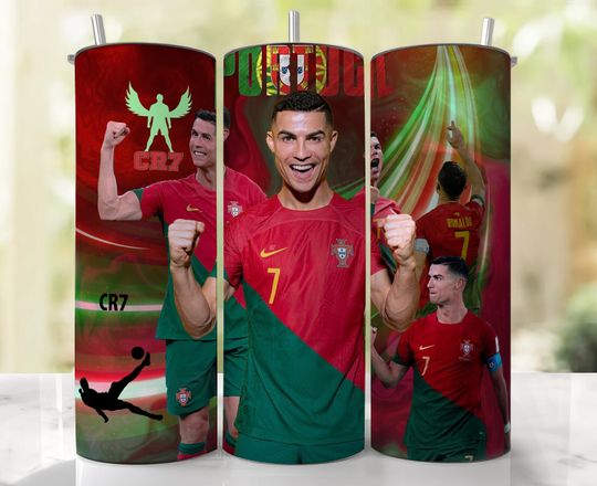 Ronaldo cr7 tumbler | 20oz skinny tumbler