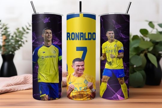 Ronaldo cr 7 Straight Skinny Tumbler wrap 20 oz | Ronaldo Tumbler