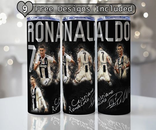 Ronaldo cr 7 Straight Skinny Tumbler 20 oz | Tumbler ronaldo design CR7