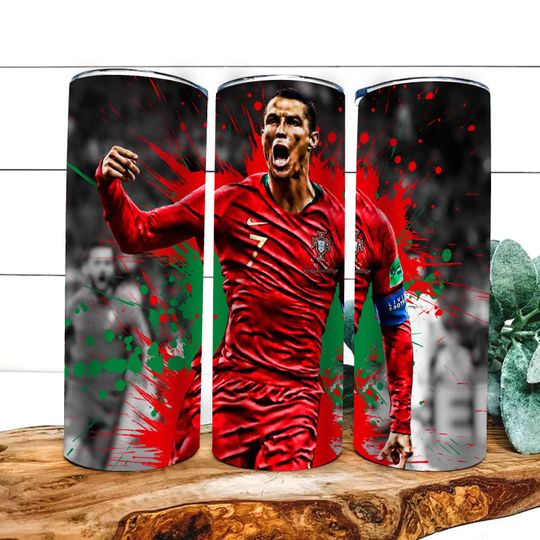 Ronaldo cr7 tumbler | 20oz skinny tumbler | Ready to Print