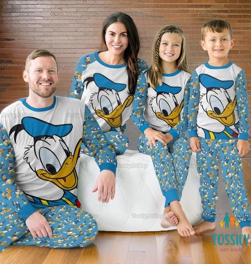Donald Duck Family Matching Pajamas, Disney Duck Pajamas, Daisy Donald