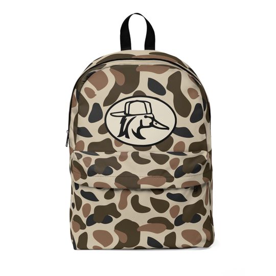 Camo "Redneck Duck" Large Backpack/Camo Bookbag/Trendy Camouflaged Travel bag/Country Life Hiking Bag/Camo Adult Bookbag/Back to School Bag