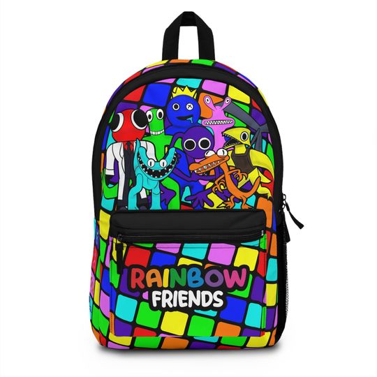 Rainbow Friends Backpack, Back to School, Gifts for kids Girls and Boys Backpack