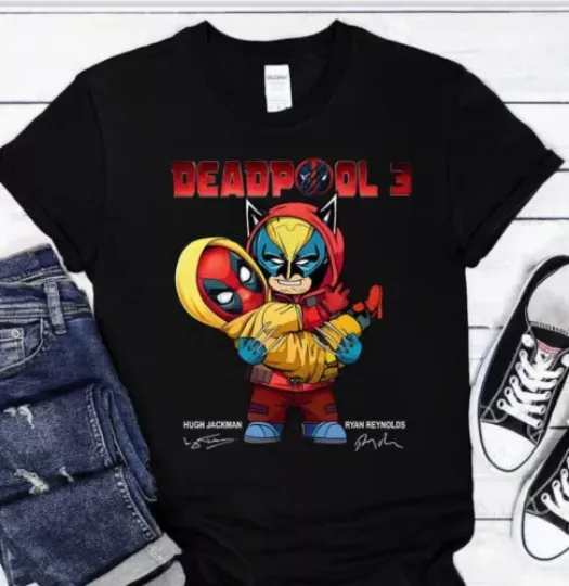 Deadpool Wolverine Besties T-Shirt | Cotton Short Sleeve Shirt | Cartoon Movie Shirt | Best Gift For Friend