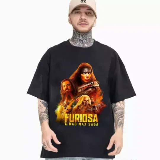 Furiosa A Mad Max Saga 2024 Movie T-Shirt | Cotton Short Sleeve Shirt | Cartoon Movie Shirt | Best Gift For Friend