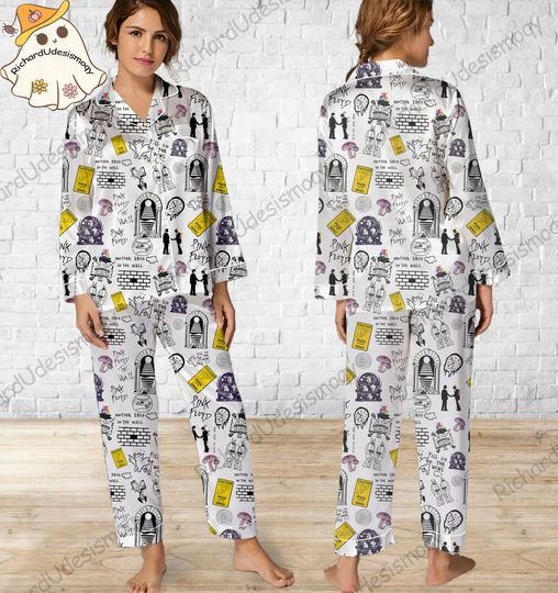 Pink Floyd Pajamas Set, Pink Floyd Pyjamas Set, Holiday Pajamas, Pajamas Pants, Women Pajamas, Sleepwear Pajama, Custom Sleepwear