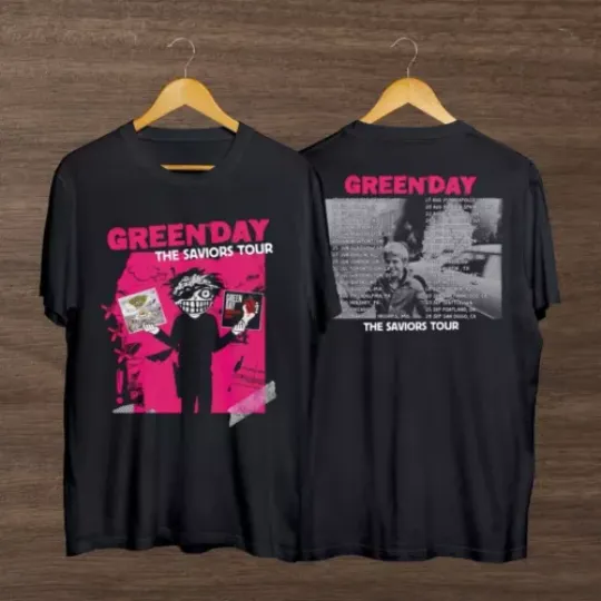 Vintage Green Day The Saviors Tour Shirt 2024 T-Shirt, Green Day Band Fans Tee