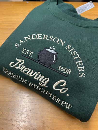 Sanderson Sisters Embroidery Sweatshirt, Halloween Brewing Co Sweatshirt