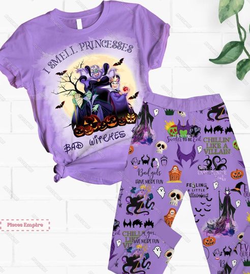 Disney Villains Pajamas, Bad Witches Pajamas Pants, Disney Villain Shirt, Maleficent Women Pajamas, Evil Queen Shirt