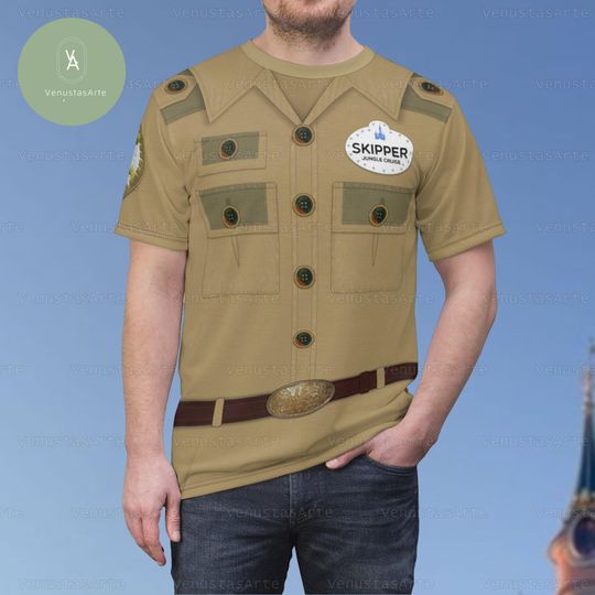 Halloween Jungle Cruise Cast Member 3D Shirt, Disney Costume Cosplay 3D Shirt